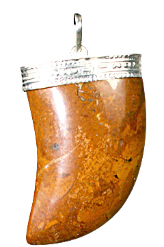 Design 1362: brown,multi-color jasper claw pendants