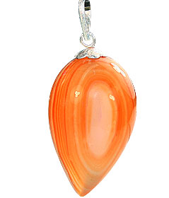 Design 1364: orange,white carnelian drop pendants