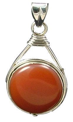 Design 1426: orange carnelian pendants