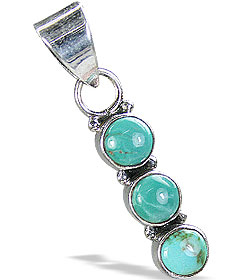 Design 14635: black,green turquoise pendants