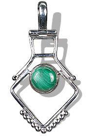 Design 1491: green malachite pendants