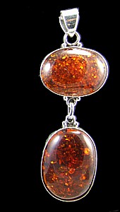 Design 1492: orange,yellow amber pendants