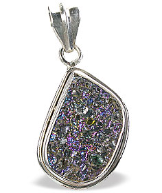 Design 15445: multi-color drusy pendants