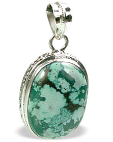 Design 15494: green turquoise pendants