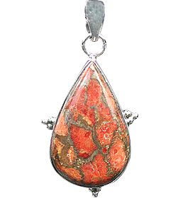 Design 15873: brown,green,red jasper pendants