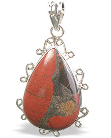 Design 15876: brown,green,red jasper classic pendants