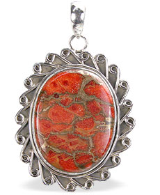 Design 16188: red jasper pendants
