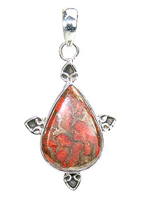 Design 16189: red jasper pendants
