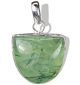Design 1656: green prehnite pendants