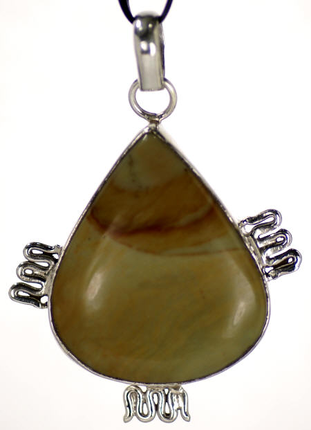 Design 16931: brown,green agate pendants