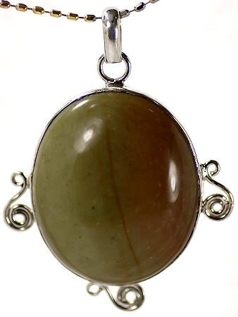 Design 17107: green jasper pendants