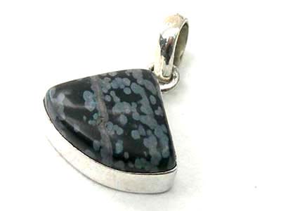 Design 1722: black obsidian pendants