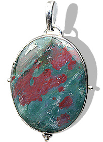 Design 1737: green bloodstone pendants