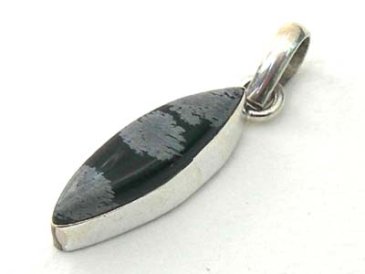 Design 1742: black,gray obsidian pendants