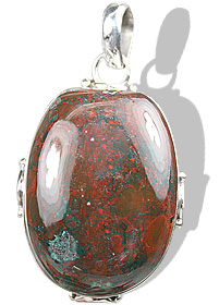 Design 1744: Green bloodstone pendants