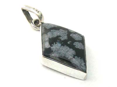 Design 1745: black obsidian pendants