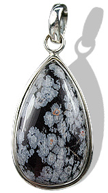 Design 1748: black obsidian drop pendants