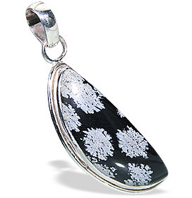 Design 1761: black,gray obsidian pendants