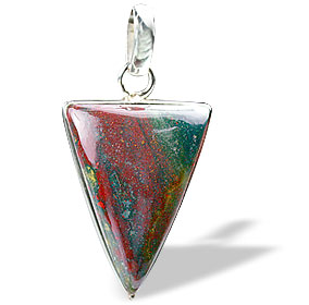 Design 1763: green bloodstone pendants