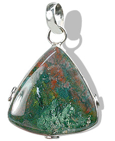 Design 1765: green bloodstone pendants