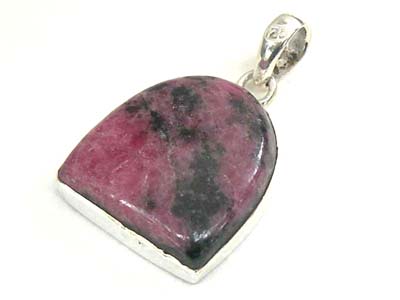 Design 1797: black,pink rhodonite pendants