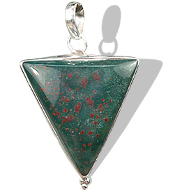 Design 1805: green,red bloodstone pendants
