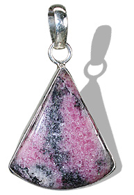 Design 1807: black,gray,pink rhodonite pendants