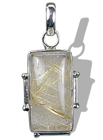 Design 1824: white,yellow rutilated quartz pendants