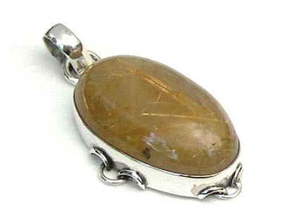 Design 1828: yellow rutilated quartz pendants