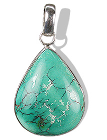 Design 1839: blue turquoise drop pendants