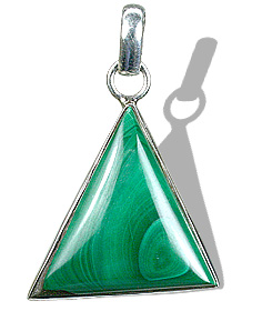 Design 1843: black,green malachite pendants