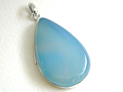 Design 1844: blue chalcedony drop pendants
