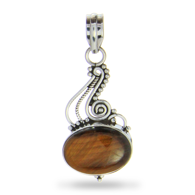 Design 20950: brown tiger eye pendants