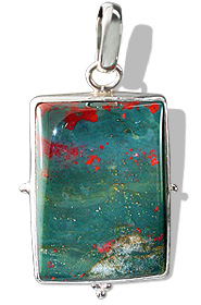 Design 3008: green bloodstone pendants