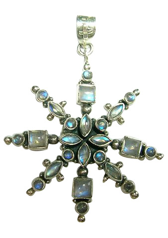 Design 3077: blue,white moonstone pendants
