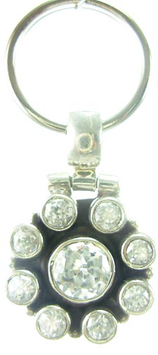 Design 5184: Clear/ White cubic zirconia pets pendants