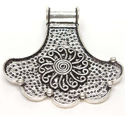 Design 5248: gray silver flower pendants