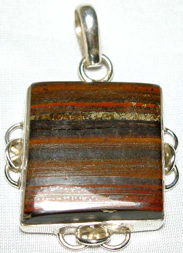 Design 5475: black,red tiger iron mens pendants