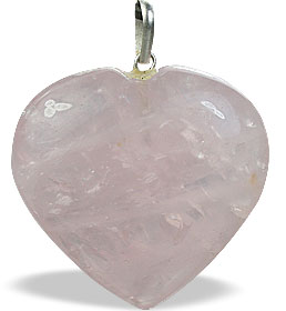 Design 622: pink rose quartz heart pendants