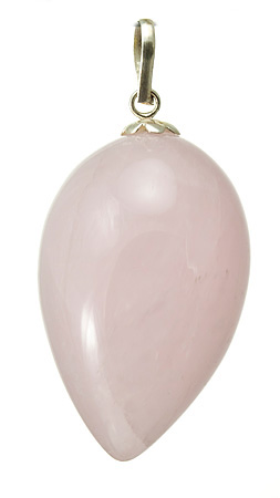 Design 624: pink rose quartz drop pendants