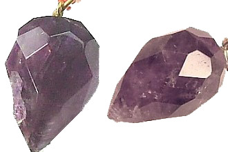 Design 625: purple amethyst drop pendants
