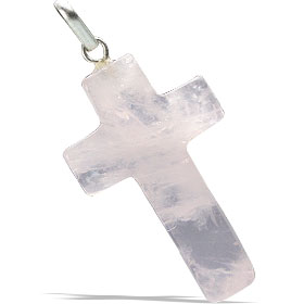 Design 6341: pink rose quartz christian pendants