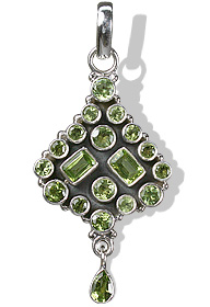 Design 6393: green peridot contemporary pendants
