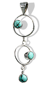 Design 6397: green turquoise drop pendants