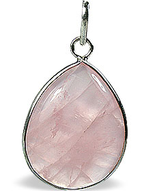 Design 640: pink rose quartz drop pendants