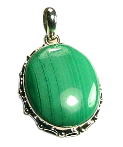 Design 666: green malachite pendants