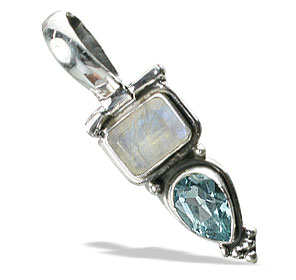 Design 670: blue,white blue topaz pendants
