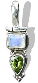 Design 674: green,white peridot drop pendants