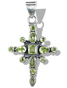 Design 680: green peridot christian pendants