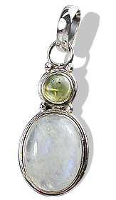 Design 6994: green,white moonstone pendants